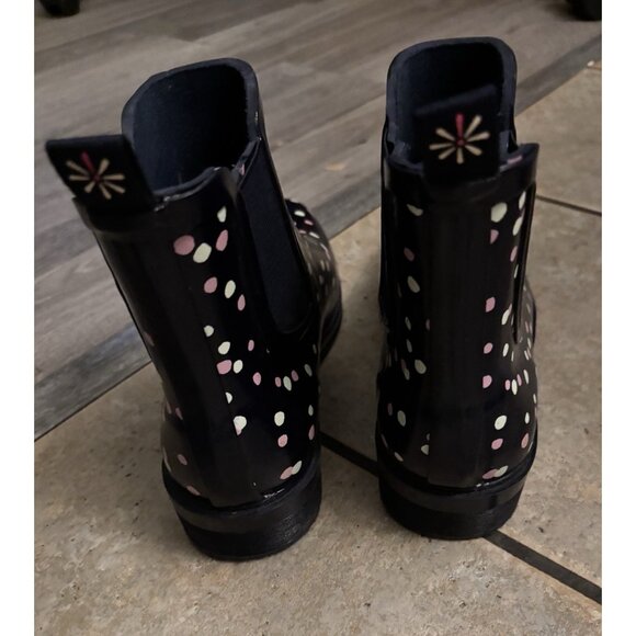 Isaac Mizrahi Live! n/a Women's Sz 8 Printed Rubber Rain Bootie - Picture 2 of 5